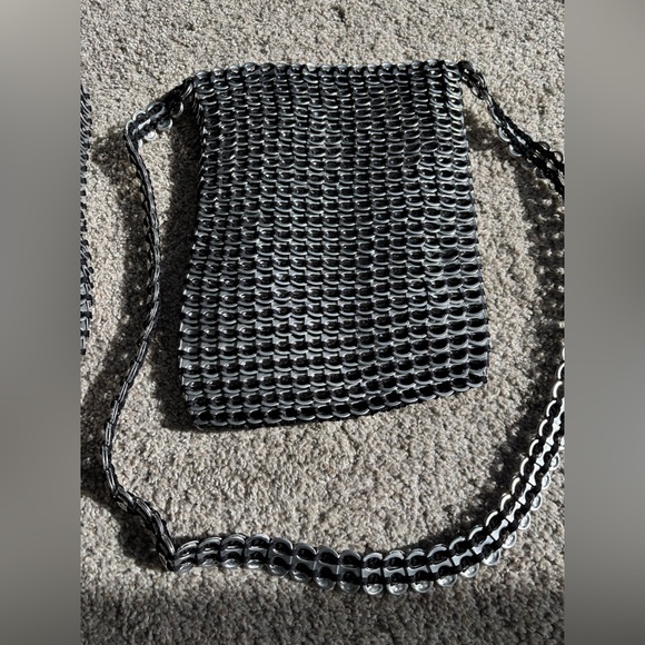 Soda Can Pop Top Tab Purse Shoulder Carry Tote Bag Lined Handmade $135 - Picture 1 of 8